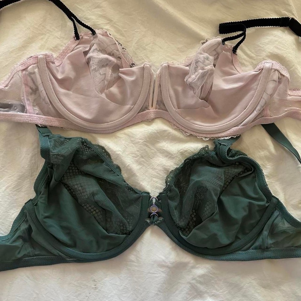 Auden Lace Underwire Bra Bundle Black Waist Band Set Green Pink 36DD, 36D comfy - Picture 7 of 8